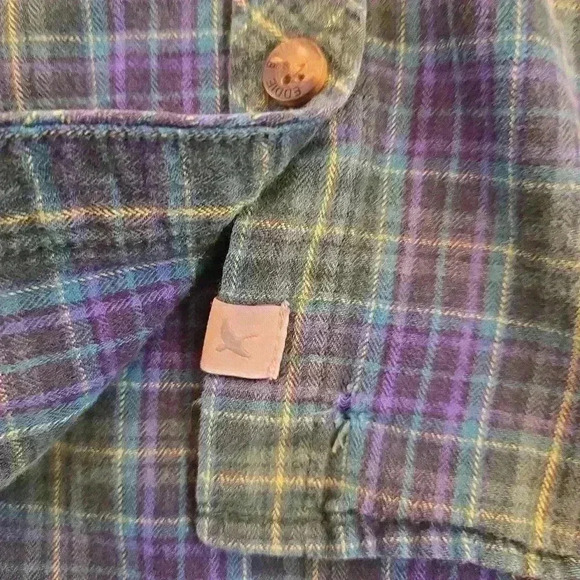 Eddie Bauer Flannel Style Button Up 100% Cotton xs - Picture 6 of 8
